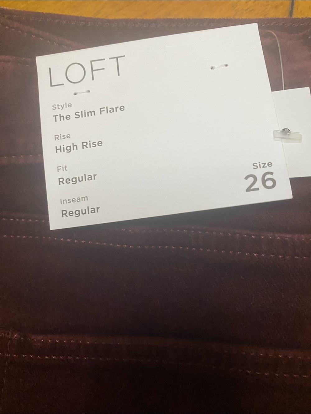 LOFT The Slim Flare High-Rise Men’s Jeans in Dark Brown